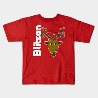 Family Christmas Photo "Blitzen" Design Kids T-Shirt